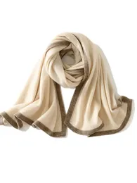 Scarves KOIJINSKY 100 Cashmere Women's Knitted Scarf Autumn Soft Solid Winter Warm Color Contrast Men's 230927