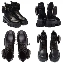 Beige pradda prad Designer 35-41 Boots Luxury Boots Stylish Black Classic Matt Patent Leather White Inverted e Branded Calfskin Sizes Boots Variety 6K4V