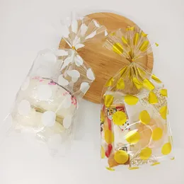 Gift Wrap White Golden Dots Gifts Packaging Bags Birthday Wedding Bakery Cookies Biscuit Candy Bag Plastic Storage Pouches