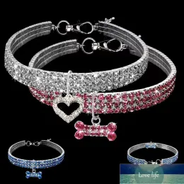Bling Hundehalsband & Leine Set Mit Strass | Verstellbar, Größe M (Rosa) | Für Kleine Hunde & Katzen, Elegant & Bequem