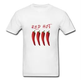 Men's T-Shirts Chili Vegetable Funny T-Shirt Red Peppers Design Hipster Tshirt Spicy Food Music Party Streetwear Pre-Cotton M311S