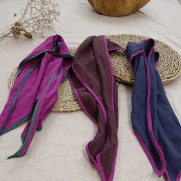 Шарфы Johnature 2023, осенние ретро лоскутные женские модные шарфы из хлопка и льна, удобный 3-цветный шарф в китайском стиле 230928