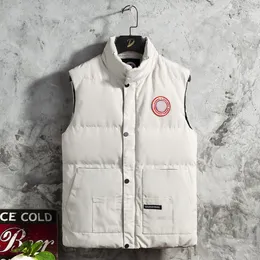 Coletes masculinos Designer Colete Inverno Homens Queda Quente Sem Mangas Jaqueta Casual Colete Algodão Acolchoado Cor Sólida Grande Bolsos Veste Homme Gilet Casacos