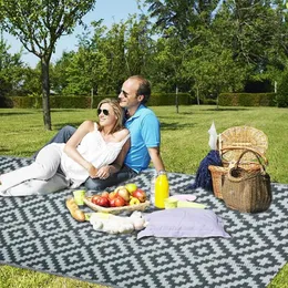 Carpets Picnic Blankets 120 X 180cm Reversible Floor Mat Recycled UV Resistant Rugs Outdoor Plastic Rug Foldable