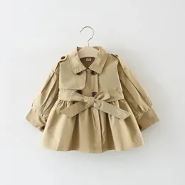 Jackets 2023 Girls' Coat Kids Jacket Children's Clothing New Spring Autumn Korean Style Cute Long Trench Baby Girls Windbreaker 230928