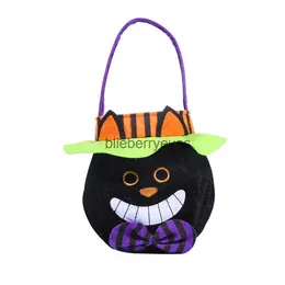 Totes Hobe's new Halloween decorations hat round handbag day children's candy gift bag pumpkin bag04blieberryeyes