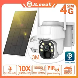 CCTV Lens Jleeok 5MP 4G Açık Güneş Kamerası Dahili Pil PIR hareket algılama Güvenlik Gözetim PTZ WiFi Kamera V380 Pro YQ230928
