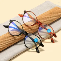 Okulary przeciwsłoneczne dla kobiet sportowe szklanki czytania Tr90 Ramka daleka recepta recepta okular elastyczne okrągłe okrągłe lekkie komputer