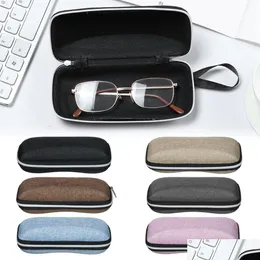 Solglasögon Fall 1 PCS -dragkedja Stängning Hard Box Eyewear Case Simple Style Portable Eva Reading Glasses Protective Uni Travel 221119 Dro Dhke6