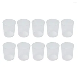 Measuring Tools 10pcs 100ml Cup With Scale Transparent Clear Plastic Double-scale Liquid Container Kitchen Mixing