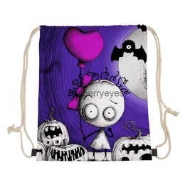 TOTES TORB WADSTRING Halloween Pumpkin Painting Prezent Bag Torka Plecak przenośny pakowanie Bag22blieBerryees