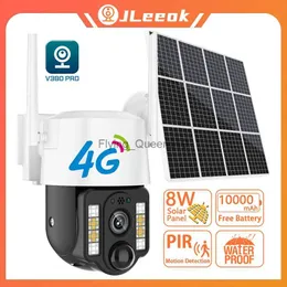 CCTVレンズJLEEOK 5MP CCTV PIR Motion Detection Solar Surveillance Camera 4G SIM Card PTZ IPカメラ防水30MカラフルなナイトビジョンYQ230928