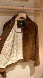 Loro Piano Jackets Winter Mens Casual Caramel Loake Loand Eleve Leather Jacket Boals