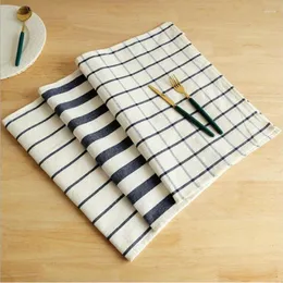 Storeczka klasyczne siatki i paski 40x60 cm bawełniane ręczniki lniane maty jadalne miejsce do domu tekstylia h311