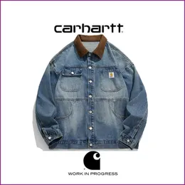 2023 Carhart para hombre 2023 nuevo abrigo antiguo de mezclilla exclusivo para hombres y mujeres pareja versátil ajuste suelto N79m