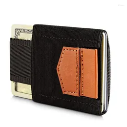 Card Holders Arrival Casual Elastic Ribbon Men Small Holder Wallet Mini Case Business Money Purse For Man Cardholder