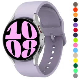 Watch Bands 20mm SilICONe Strap Galaxy 4 6 Classic 47mm46mm 5 Pro 45mm No Gaps Bracelet 40mm44mm Belt 230928