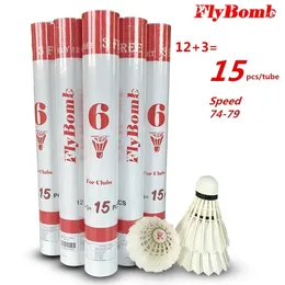 Balls 5Tubeslot Badminton Shuttlecock FB6 Ta sama jakość co A60 Goose Feather Stabilność trwałe ptaszki Battledore L7000K05 230927