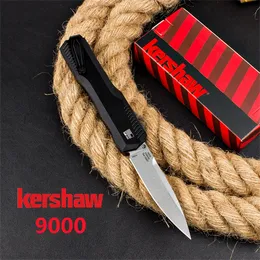 Kershaw Livewire 9000 Faca automática de dupla ação, alumínio preto, 3.14quot SW 20CV, caça, acampamento, defesa militar, facas dobráveis de bolso
