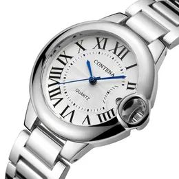 Relógios femininos contena feminino marca de luxo senhoras relógio quartzo aço inoxidável malha banda casual pulseira relógio pulso reloj mujer 230927