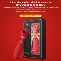 Bondage Kiss Toy Elizabeth Sucking Vibrator Smart Heatable AV Wand G Spot Nipple Sucker Clitoris Stimulator Adult Sex Toys For Woman X0928