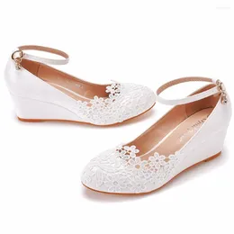 s Sandals 5CM Short Pedicure Slim High Heels Women's Wedges Casual Shallow-cut Buckle Round Head Single Shoe Bride Sandal Heel Women' Wedge Caual