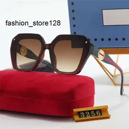 Designer-Sonnenbrillen für Damen und Herren, Cat-Eye-Modell, UV 400, Polaroid-Buchstaben, großer Rahmen, Outdoor-Sonnenbrille für Damen und Herren, Brillen 3256 S5NJ