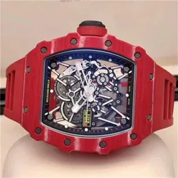 Richardmill Mechanical Automatic Watches Luxury Wristwatches Swiss Watch Series Mens Mens Series RM3502 Red Devil Limited Edition Mens Fashion Leisure Sports Mec