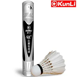 Balls Kunli Badminton Shuttlecocks klsilver Top Grade Cigu Duck Feather for Professional Tournament Super Hållbar 230927