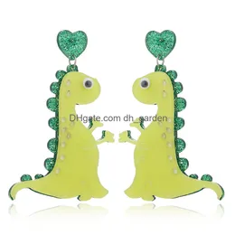 Stick Yaologe New Cartoon Drop Earrings 2021 Trend Acrylic Alloy Dangle For Women Party Gift Birhtday Fashion Jewelry Brincos Delivery Smtqk