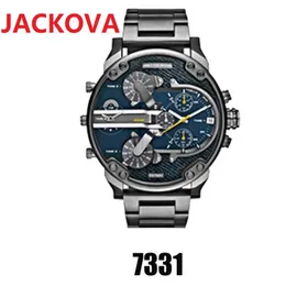 Спортивные военные мужские часы 50 мм Большой циферблат золотая кожаная нержавеющая сталь.