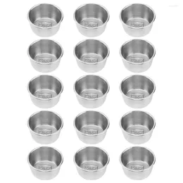 Dinnerware Sets 15 Pcs Stainless Steel Sauce Cup Containers Household Condiment Restaurant Cups Travel Soy