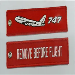 747 Uçuş Bagaj Etiketi Fermuarı Çekme Dokuma Nakış Anahtarı 13 x 2 8cm 100pcs Lot306J