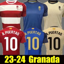 23 24 Granada CF Soccer Jerseys Callejon A.Puertas Weissman Soro Uzuni Vallejo Camiseta 2023 2024 Hem Away Third Men Football Shirts Kids Kits Kits