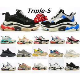 2022 Nuove scarpe da uomo per donna papà 17FW Triple S scarpe casual Clear Bubble fondo da uomo Sneakers nero rosso Vecchio nonno scarpe da ginnastica chaussures Sneaker Designer Shoe 36-45H