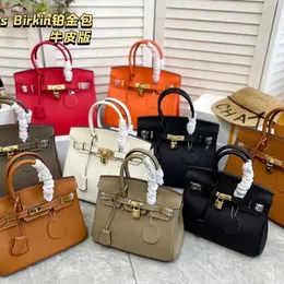 High Quality H rems's B riks's Designer Evening bags online shop Home Bag New Fashion Versatile Togo Top Layer Leather Handbag with Litchi Patte Have Real Logo