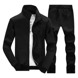 Men's Tracksuits Men Polyester Sweatshirts Casual Men's Track Suit Sportswear Fitness Mens 2 Piece Zipper Sweatshirt Swea274Q
