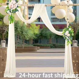 Parti Dekorasyonu 70 600cm Düğün Tül Şifon DIY Kemer Örtüsü Sheer Kristal Döküm Perde Zemin Dekoru