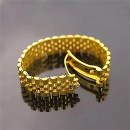 Vintage coroa pulseiras 316l aço inoxidável velocímetro pulseira pulseiras fecho de pulso banda mão corrente jóias presente 2108123280