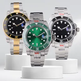 Mens Movement Watches Montre Ceramics Watchs 40mm 904L 스테인리스 스틸 접이식 버클 워터 저항 슈퍼 빛나는 사파이어 유리 손목 시계 시계 자동.