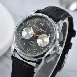 2022 CUERVO Y SOBRINOS Herrenuhr, multifunktionaler Luxus-Chronograph, modisch, klassisch, Lederarmband, wasserdicht, Quarz, Sport, 250O