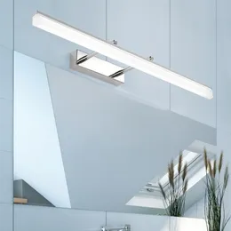 مصابيح الجدار الحديثة مصباح LED الذهبي كروم أسود 40CM9W 50CM12W مرآة الضوء الأمامي ضوء الحمام أضواء الغرور مرحاض مكياج 251W