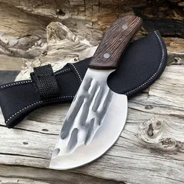 Outdoor knife high hardness camping jungle open desert mountain knife tactical fighting knife field survival knife self-defense