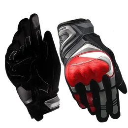 Cinco dedos luvas motocicleta respirável moto dedo completo tela de toque protetora guantes corrida motocross esportes ao ar livre 230927