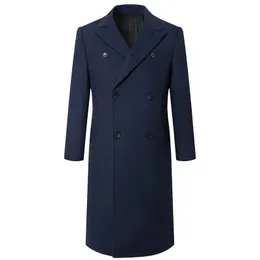 Misto lana da uomo Cappotto da marinaio classico doppio petto invernale Cappotto lungo invernale Moda casual antivento Trench caldo spesso da uomo abrigo 230927