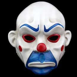 Máscara de ladrón de banco Joker de resina de alta calidad, máscara de payaso de caballero oscuro, máscaras de resina para fiesta de disfraces en X08033172