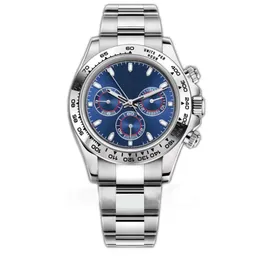 Relógio masculino vidro safira aço inoxidável movimento automático mecânico mostrador preto sólido fecho geneve masculino designer Watches259b