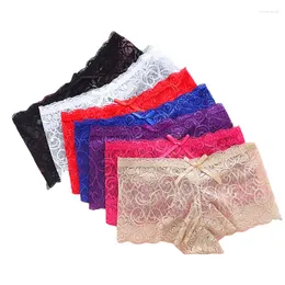 Women's Panties One Size Sexy Lace Boxer 5Pcs/Lot Transparent Underpants Pantys Ladies Female Hollow Out Underwear Intimates Accessories