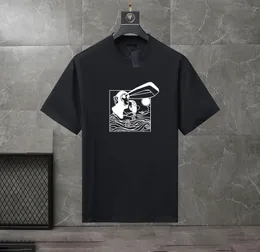 Pada Mens Designer Band T Shirt Moda Siyah Beyaz Kısa Kollu Lüks Mektup Deseni T-Shirt Boyutu XS-4XL#WZC7