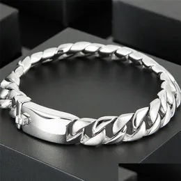 Bangle Matter escovado 316L Aço inoxidável Mente de pulso Man 12mm Link Men Bracelets em mãos 679 Acessórios de jóias DRO DHGEC